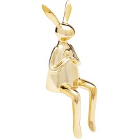 Figura decorativa Sitting Rabbit Heart oro 29cm