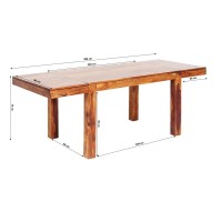 Table Momo a. 2 rallonges 120(+40+40)x80cm