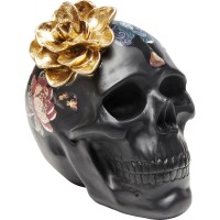 Deko Objekt Flower Skull 22cm