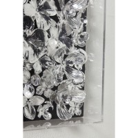 Deko Rahmen Silver Flower 100x100cm