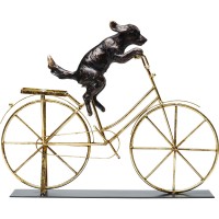 Deco Object Dog With Bicycle 44cm