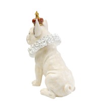 Figura decorativa King Dog bianco 33cm