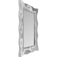 Specchio da parete Wavy argento 94x124cm