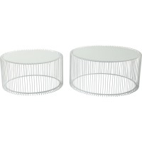 Coffee Table Wire White (2/Set)