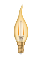 LED Glühbirne Windstoss Kerzenform E14 Gold