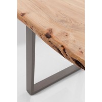Table Harmony acier brut 160x80cm