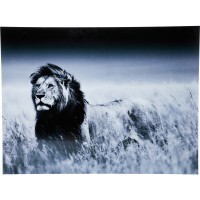 Image Verre Roi Lion DeBout 70x90cm