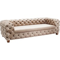 Sofa Desire 3-Seater Velvet Ecru