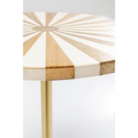 Table d appoint Domero Cirque laiton blanc Ø40cm