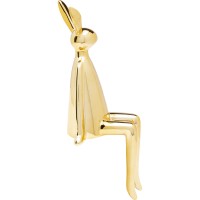 Deko Figur Sitting Rabbit Gold 35cm