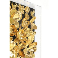 Decoration Frame Gold Flower 60x60cm