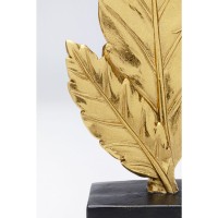 Objet décoratif Two Leaves doré 9cm