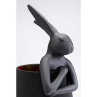 Lampada da tavolo Animal Rabbit nero opaco 50cm
