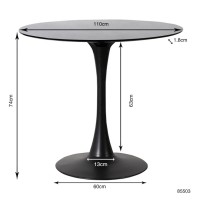 Tisch Schickeria Schwarz Ø110