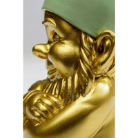 Figurine décorative Nain doré vert 21cm