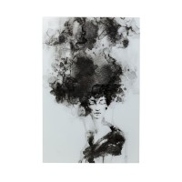 Tableau en verre Smokey Hair 100x150cm