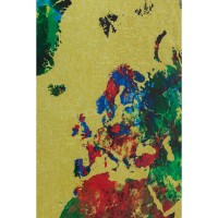 Tableau en verre Metallic Colourful Map 150x100cm
