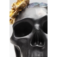 Deko Objekt Flower Skull 22cm