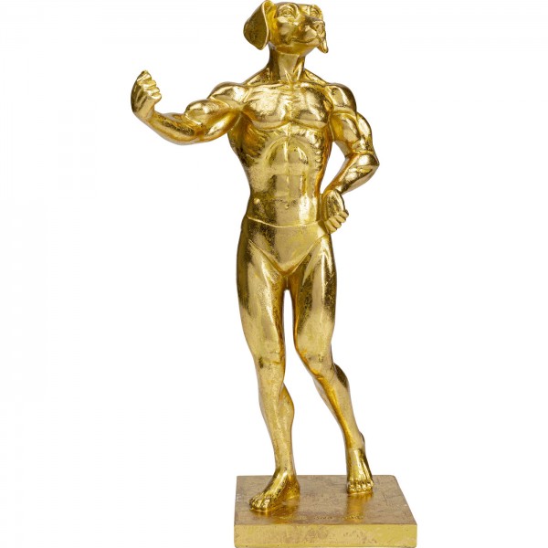 Deko Objekt Muscle Dog Gold