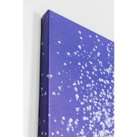 Canvas Flower Boat Purple White 120x160cm