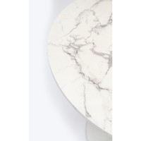 Table Schickeria marbre blanc Ø80cm