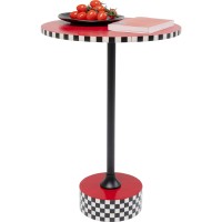 Table d appoint Domero Checkers rouge Ø40cm