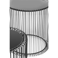 Tavolino d appoggio Wire nero Ø44cm (2/Set)