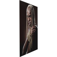 Glass Picture Traditional Beads Man 100x150cm