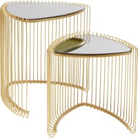 Side Table Wire Triangle Gold (2/Set)