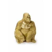 Deko Figur Monkey Gorilla Side XL Gold