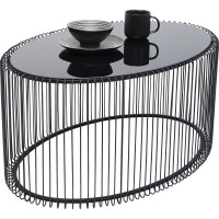 Tavolino da caffè Wire Uno nero 60x90cm