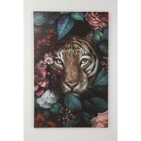 Quadro su tela Tiger in Flower 90x140cm