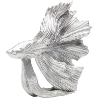 Figura decorativa Betta Fish argento piccolo