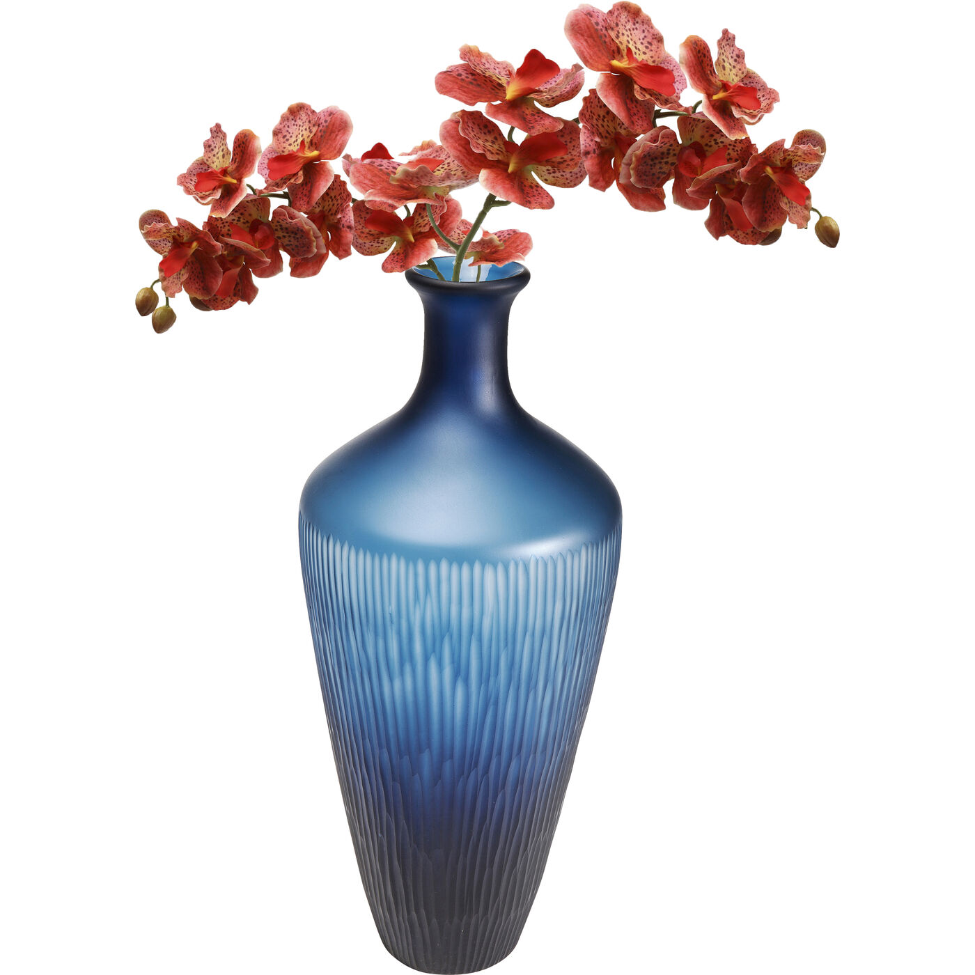 KARE Design Vase Cutting blau Taille 43cm