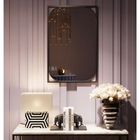 Miroir mural Bonita noir 71x109cm