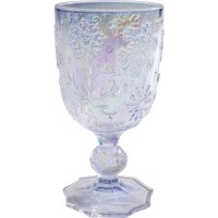 Wine Glass Ice Flowers Colore