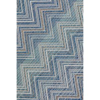 Outdoor Teppich Zigzag Blau 230x330cm