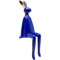 Deco Figurine Sitting Rabbit Blue 35cm