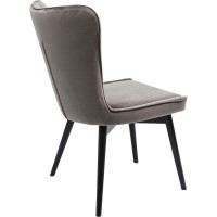Chair Black Marshall Velvet Grey