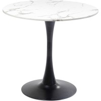 Table Schickeria marbre blanc-noir Ø80cm