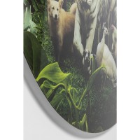 Quadro in vetro Jungle Animals Ø120cm