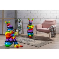 Deko Figur Sitting Rabbit Rainbow 80