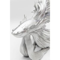 Deco Figurine Betta Fish Silver Small