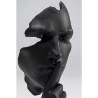 Objet décoratif Quiet Face noir 31cm