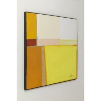 Quadro incorniciato Abstract Shapes giallo 113x113