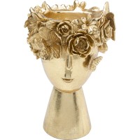 Vase décoratif Flowercrown doré 20cm