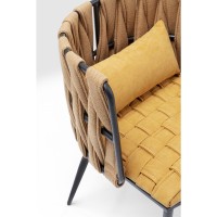 Chair with Armrest Cheerio Yellow incl. Cushion