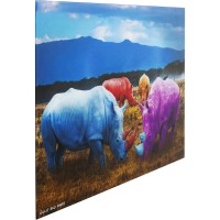 Glass Picture Rhino Colore 120x80cm