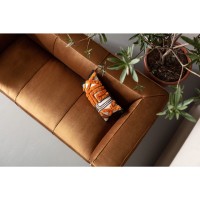 Sofa Cubetto 3-Seater Velvet Brown 220cm