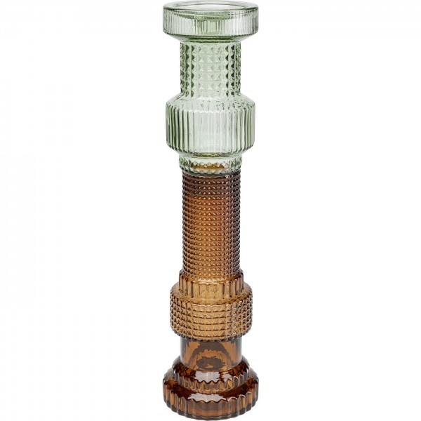 Candlestick Marvelous Duo Green Brown 49cm